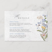 Kleurrijke wildflower bruiloft tempel bruiloft det informatiekaartje (Voorkant)