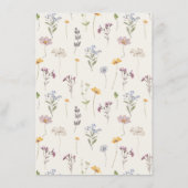Kleurrijke wildflower bruiloft tempel bruiloft det informatiekaartje (Achterkant)