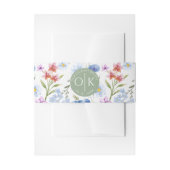 Kleurrijke Wildflower bruiloft uitnodiging buik ba Uitnodigingen Wikkel (Voorkant Voorbeeld)