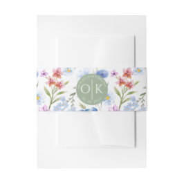 Kleurrijke Wildflower bruiloft uitnodiging buik ba Uitnodigingen Wikkel