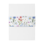 Kleurrijke Wildflower bruiloft uitnodiging buik ba Uitnodigingen Wikkel (Achterkant Voorbeeld)