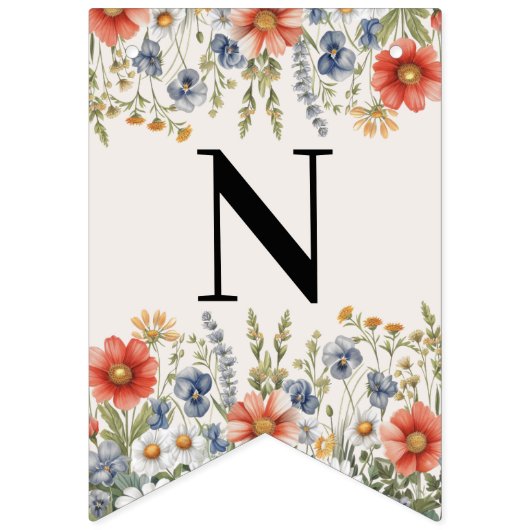 Kleurrijke Wildflower Bunting Flag Vlaggetjes (Derde vlag)