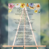 Kleurrijke Wildflower Ceremony Acryl Programma Tek Acryl Bord (Neutraal)