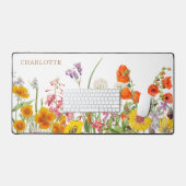 Kleurrijke Wildflower Country Flowers gepersonalis Bureaumat (Keyboard & Muis)