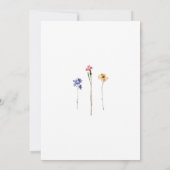 Kleurrijke Wildflower Derde Verjaardag Party Kaart (Achterkant)