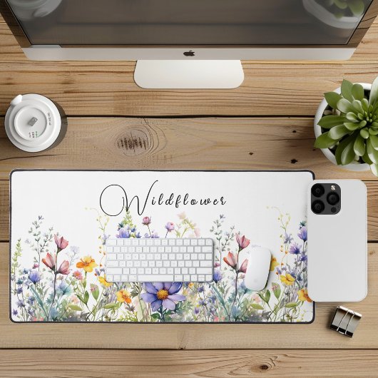 Kleurrijke Wildflower Desk Mat