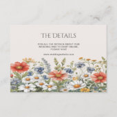 Kleurrijke Wildflower Detail Informatiekaartje (Voorkant)