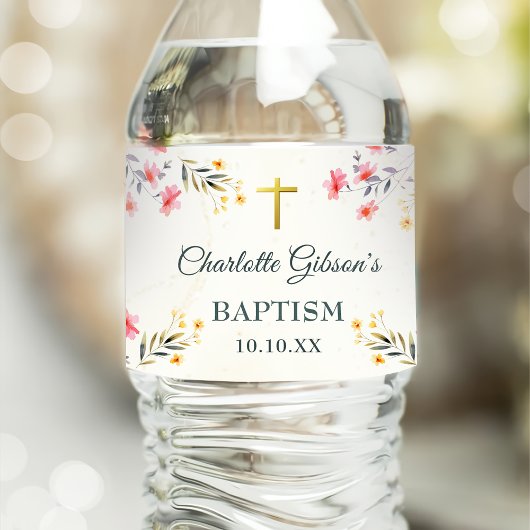 Kleurrijke Wildflower dooppapier Borden Waterfles Etiket