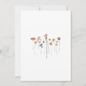 Kleurrijke Wildflower Elfde Verjaardagsfeest Kaart (Achterkant)