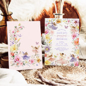 Kleurrijke Wildflower Fairy Eerste 1e Verjaardagsf Kaart