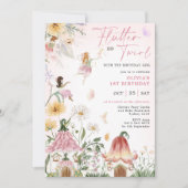 Kleurrijke Wildflower Fairy Prinses 1e Verjaardag Kaart (Voorkant)