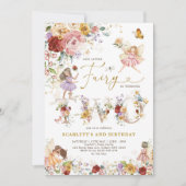 Kleurrijke Wildflower Fairy Prinses 2e Verjaardag Kaart (Voorkant)