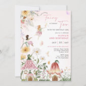 Kleurrijke Wildflower Fairy Prinses 2e Verjaardag Kaart (Voorkant)