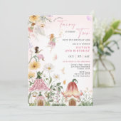 Kleurrijke Wildflower Fairy Prinses 2e Verjaardag Kaart (Staand voorkant)