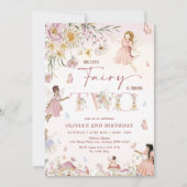 Kleurrijke Wildflower Fairy Prinses 2e Verjaardag  Kaart (Voorkant)