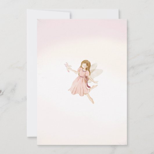 Kleurrijke Wildflower Fairy Prinses 2e Verjaardag  Kaart (Achterkant)