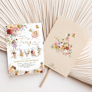 Kleurrijke Wildflower Fairy Prinses 2e Verjaardag Kaart