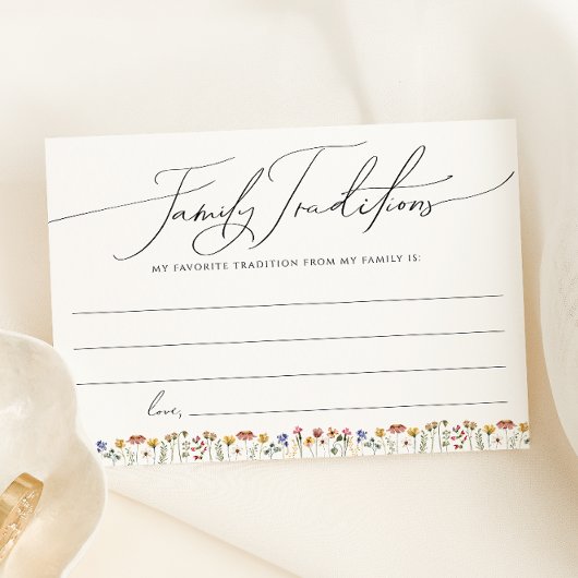 Kleurrijke Wildflower Family Traditions Kaart