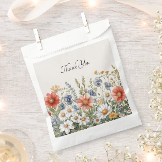 Kleurrijke Wildflower Favor Bag Bedankzakje (Geknipt)