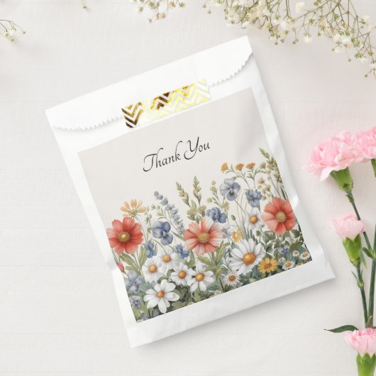 Kleurrijke Wildflower Favor Bag Bedankzakje (Gezegeld)