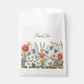 Kleurrijke Wildflower Favor Bag Bedankzakje (Voorkant)