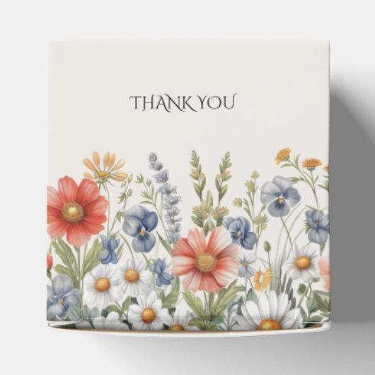 Kleurrijke Wildflower Favor Box Bedankdoosjes (Bovenkant)