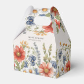 Kleurrijke Wildflower Favor Box Bedankdoosjes (Voorkant Zijde)