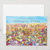 Kleurrijke Wildflower Field olieverfschilderij Kaart (Voorkant / Achterkant)