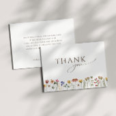 Kleurrijke Wildflower Flat Verjaardagsfeest Bedankkaart