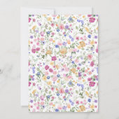 Kleurrijke Wildflower Floral Garden Quinceañera Kaart (Achterkant)