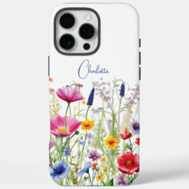 Kleurrijke Wildflower Floral Gepersonaliseerde naa iPhone 16 Pro Max Hoesje