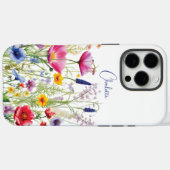 Kleurrijke Wildflower Floral Gepersonaliseerde naa Case-Mate iPhone Case (Achterkant (horizontaal))