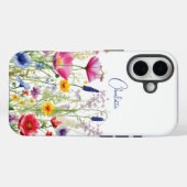 Kleurrijke Wildflower Floral Gepersonaliseerde naa Case-Mate iPhone Case (Achterkant (horizontaal))