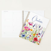 Kleurrijke Wildflower Floral Gepersonaliseerde naa Planner (Display)