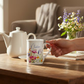 Kleurrijke Wildflower Floral Gepersonaliseerde naa Porselein Kop