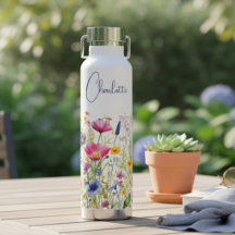 Kleurrijke Wildflower Floral Gepersonaliseerde naa
