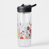Kleurrijke Wildflower Floral Gepersonaliseerde naa Waterfles (Links)