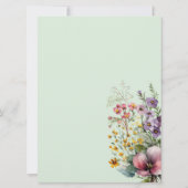 Kleurrijke Wildflower Floral Waterverf Verjaardag Kaart (Achterkant)