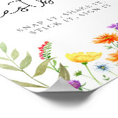 Kleurrijke Wildflower foto gastenboek teken Poster (Hoek)