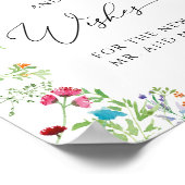 Kleurrijke Wildflower Garden Advies en Wensen Poster (Hoek)