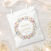 Kleurrijke Wildflower Garden Floral krans bruiloft Bedankzakje (Geknipt)