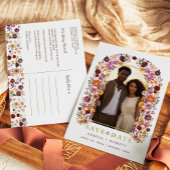 Kleurrijke Wildflower Garden Photo Save the Date Aankondigingskaart