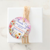 Kleurrijke Wildflower Garden Tea Party Dank u Bedankjes Labels (In situ)