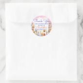 Kleurrijke Wildflower Garden Tea Party Dank u Ronde Sticker (Tas)