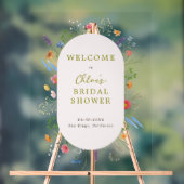 Kleurrijke Wildflower Garden Vrijgezellenfeest Wel Acryl Bord (Neutraal)