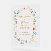 Kleurrijke Wildflower Garden Vrijgezellenfeest Wel Acryl Bord (Hoek)