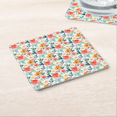 Kleurrijke Wildflower gemengd bloemmotief Kartonnen Onderzetters (Schuin)
