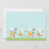 Kleurrijke Wildflower gepersonaliseerd Notitiekaartje (Achterkant)