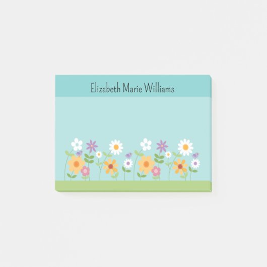 Kleurrijke Wildflower gepersonaliseerd Post-it® Notes (Voorkant)