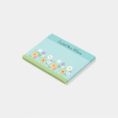 Kleurrijke Wildflower gepersonaliseerd Post-it® Notes (Schuin)